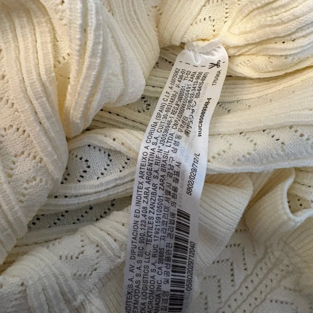Zara Cream Ruffled Cardigan - Picture 12 of 14